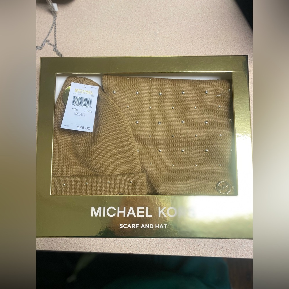 Michael Kors Gold Studded Hat